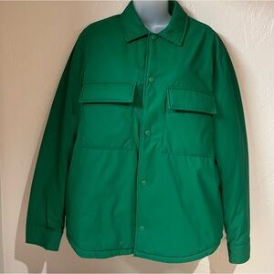 Zara Men's Vibrant Green Shirt Jacket